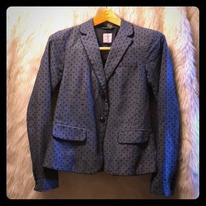 Polka-dot Gap Academy Blazer in Navy and Green